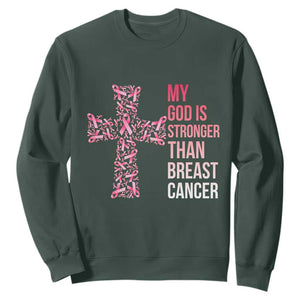 My God Is Stronger Than Breast Cancer Survivor Hope Gift Sweatshirt