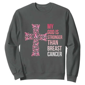 My God Is Stronger Than Breast Cancer Survivor Hope Gift Sweatshirt