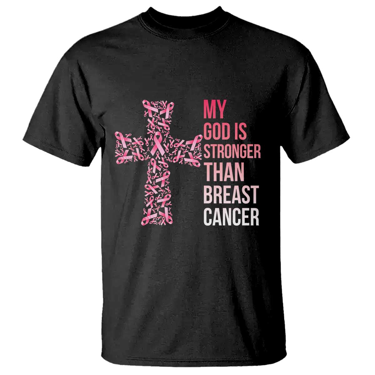 My God Is Stronger Than Breast Cancer Survivor Hope Gift T Shirt