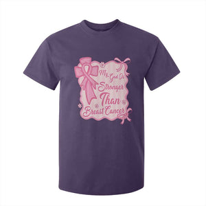 My God Is Stronger Than Breast Cancer T Shirt For Kid Christian Support Gift