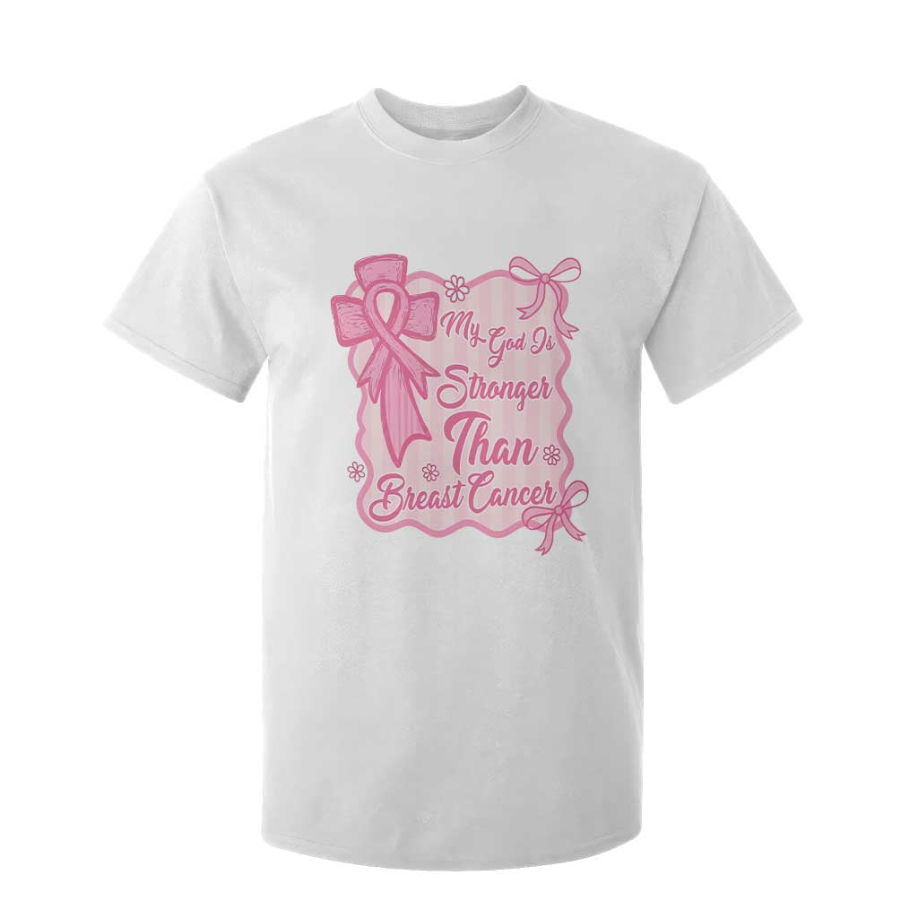 My God Is Stronger Than Breast Cancer T Shirt For Kid Christian Support Gift