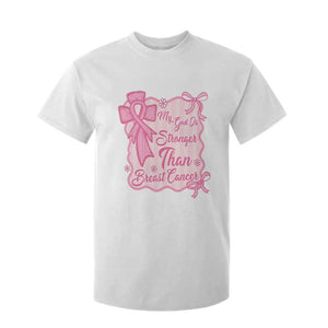 My God Is Stronger Than Breast Cancer T Shirt For Kid Christian Support Gift