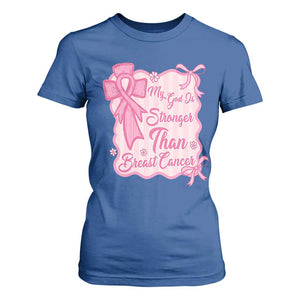 My God Is Stronger Than Breast Cancer T Shirt For Women Christian Support Gift