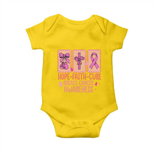 Hope Faith Cure Breast Cancer Awareness Baby Onesie Pink Ribbon Survivor Support Gift