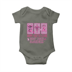 Hope Faith Cure Breast Cancer Awareness Baby Onesie Pink Ribbon Survivor Support Gift