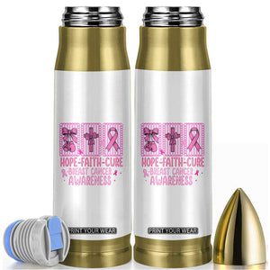 Hope Faith Cure Breast Cancer Awareness Bullet Tumbler Pink Ribbon Survivor Support Gift