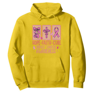 Hope Faith Cure Breast Cancer Awareness Hoodie Pink Ribbon Survivor Support Gift