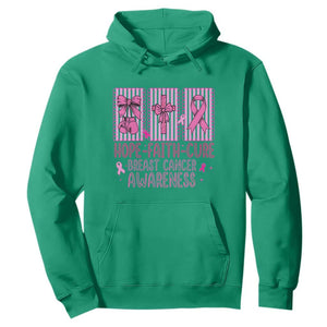 Hope Faith Cure Breast Cancer Awareness Hoodie Pink Ribbon Survivor Support Gift