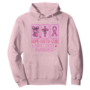 Hope Faith Cure Breast Cancer Awareness Hoodie Pink Ribbon Survivor Support Gift