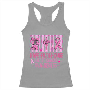 Hope Faith Cure Breast Cancer Awareness Racerback Tank Top Pink Ribbon Survivor Support Gift