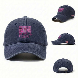 Hope Faith Cure Breast Cancer Awareness Washed Cotton Baseball Cap Pink Ribbon Survivor Support Gift