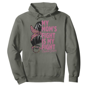 Breast Cancer Support Hoodie My Moms Fight My Fight
