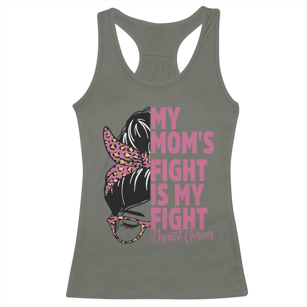 Breast Cancer Support Racerback Tank Top My Moms Fight My Fight