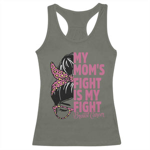 Breast Cancer Support Racerback Tank Top My Moms Fight My Fight