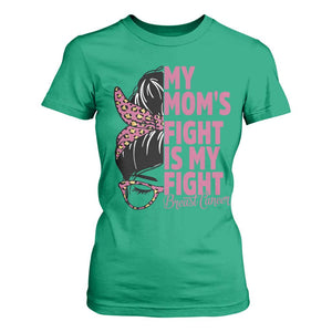 Breast Cancer Support T Shirt For Women My Moms Fight My Fight