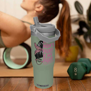 Breast Cancer Support Flip Straw Tumbler My Moms Fight My Fight