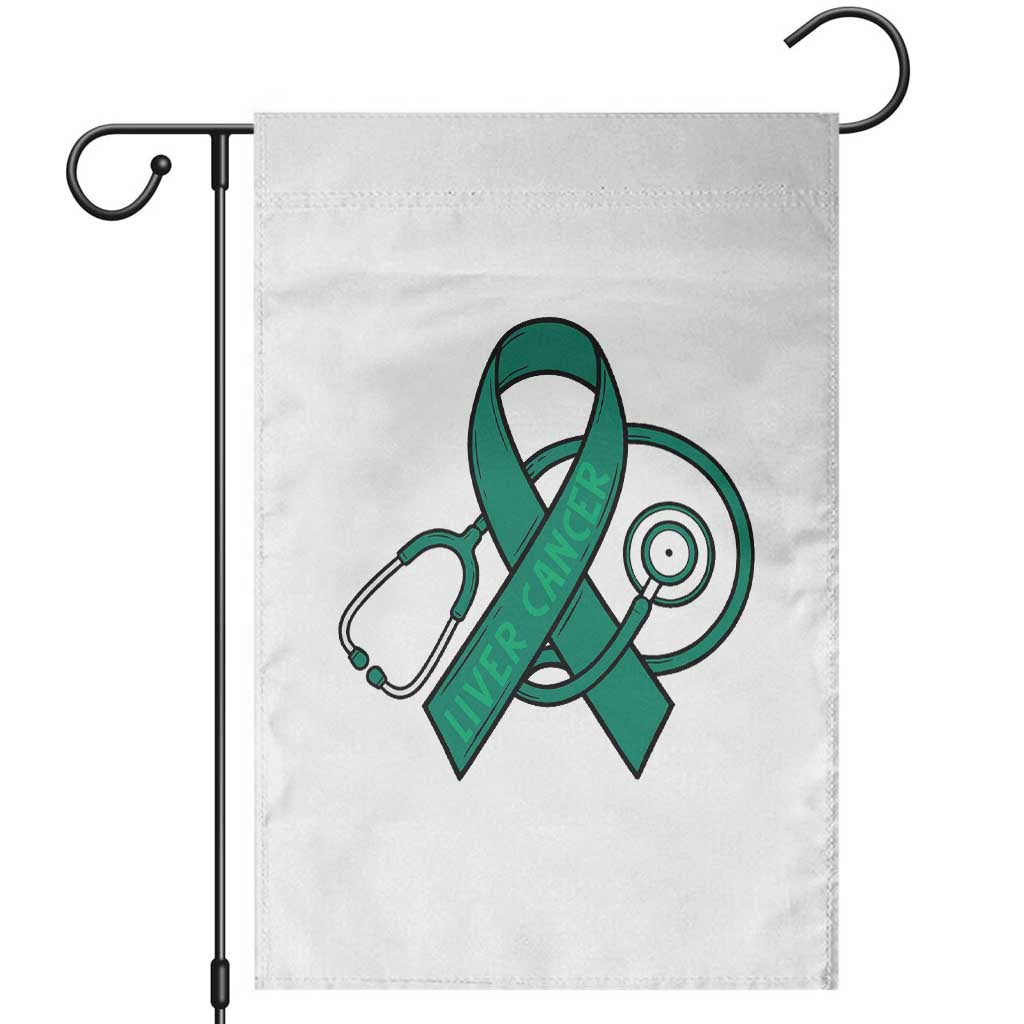 Liver Cancer Strong Nurse Warrior Garden Flag Stethoscope Healthcare Support Gift TS12 White Print Your Wear