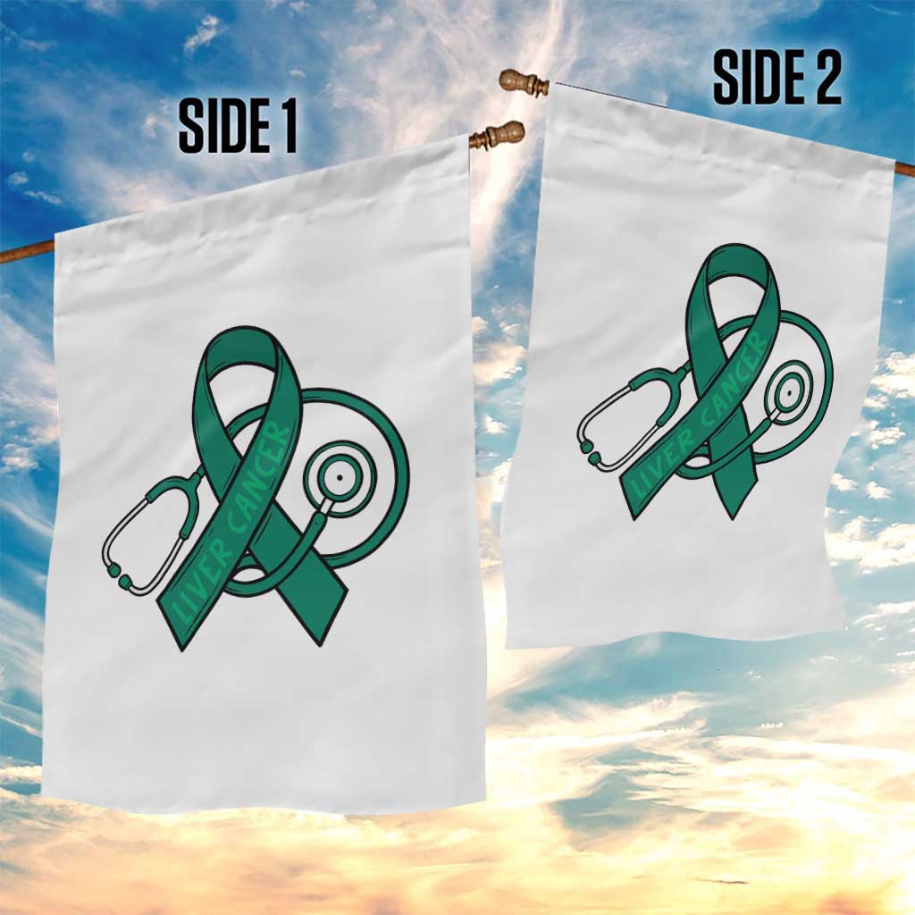 Liver Cancer Strong Nurse Warrior Garden Flag Stethoscope Healthcare Support Gift