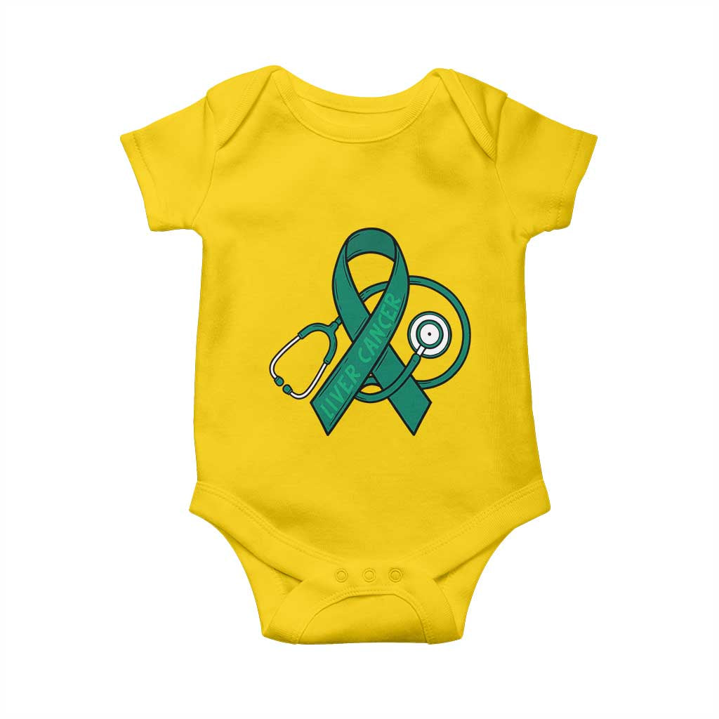 Liver Cancer Strong Nurse Warrior Baby Onesie Stethoscope Healthcare Support Gift