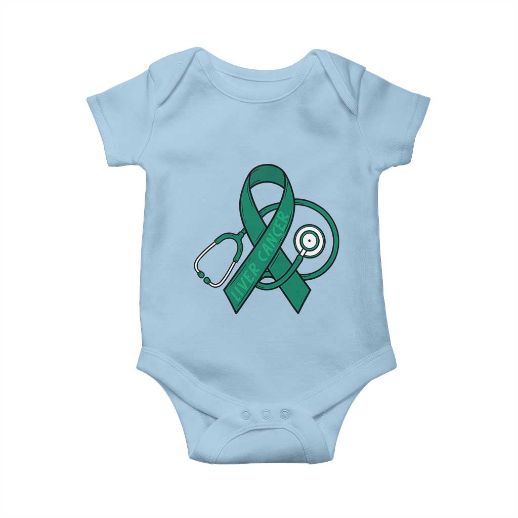 Liver Cancer Strong Nurse Warrior Baby Onesie Stethoscope Healthcare Support Gift
