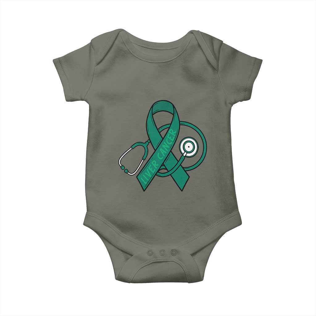 Liver Cancer Strong Nurse Warrior Baby Onesie Stethoscope Healthcare Support Gift