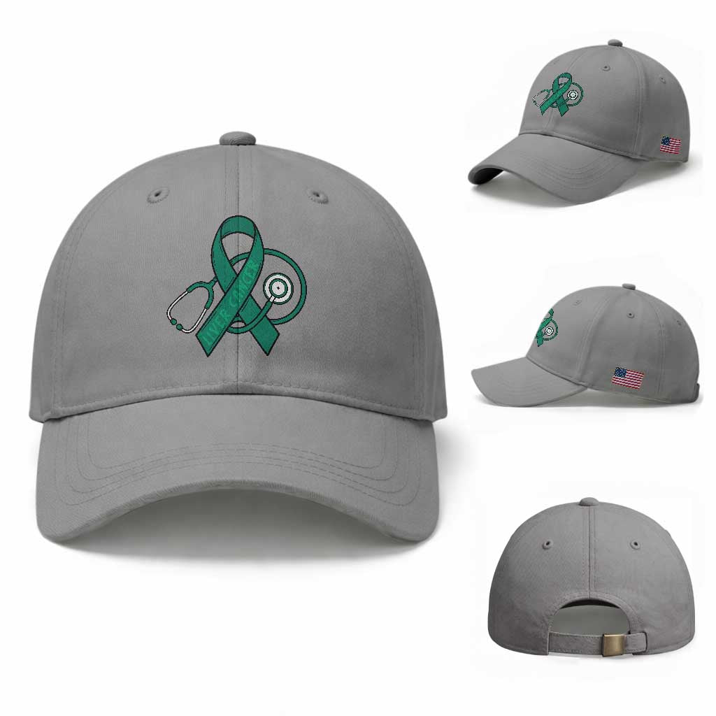 Liver Cancer Strong Nurse Warrior Baseball Cap Stethoscope Healthcare Support Gift