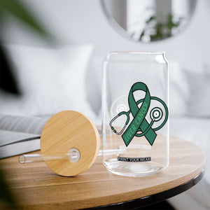 Liver Cancer Strong Nurse Warrior Glass Can Stethoscope Healthcare Support Gift