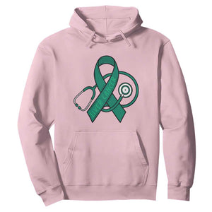 Liver Cancer Strong Nurse Warrior Hoodie Stethoscope Healthcare Support Gift