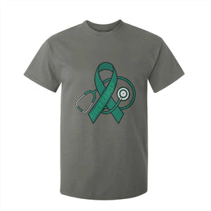 Liver Cancer Strong Nurse Warrior T Shirt For Kid Stethoscope Healthcare Support Gift
