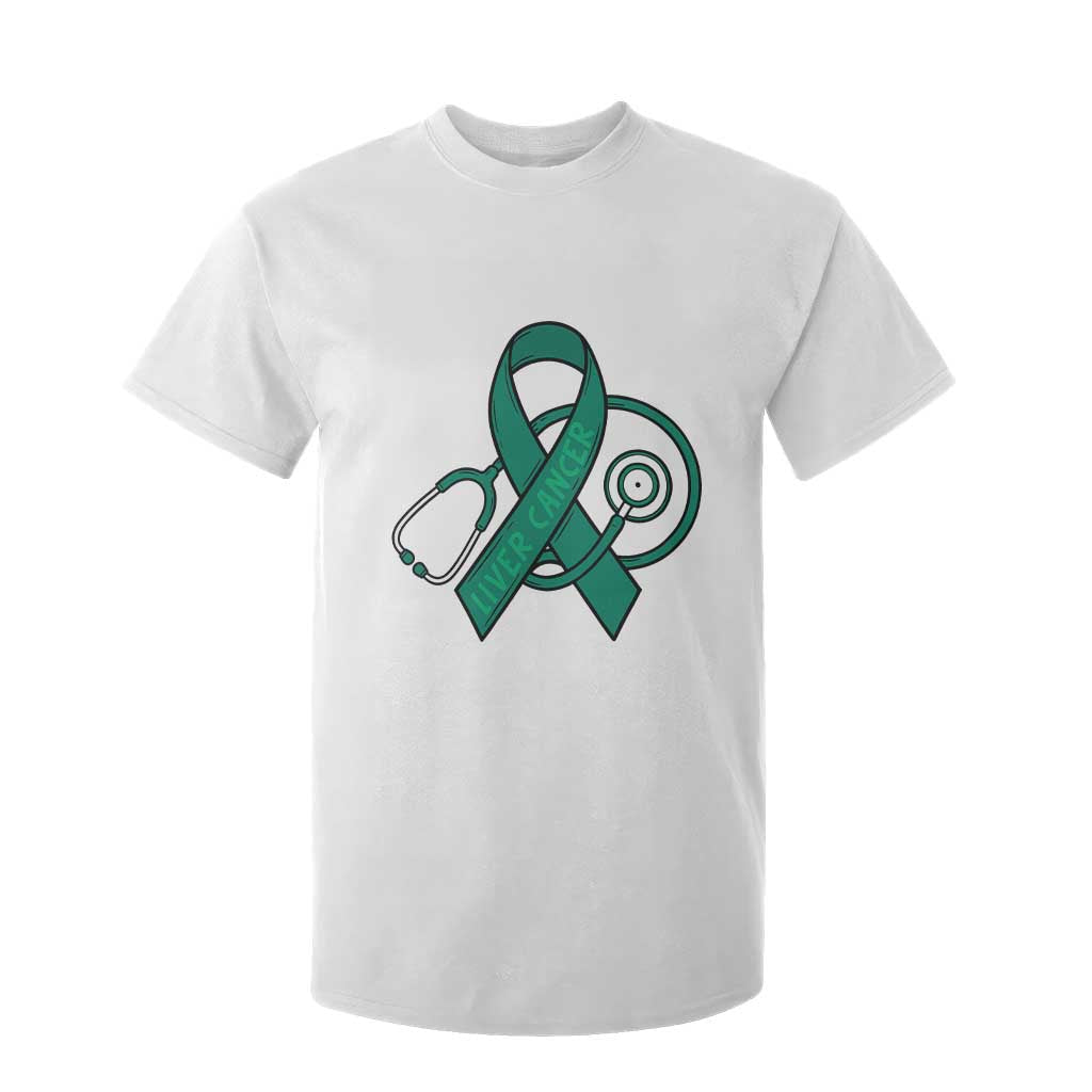 Liver Cancer Strong Nurse Warrior T Shirt For Kid Stethoscope Healthcare Support Gift TS12 White Print Your Wear