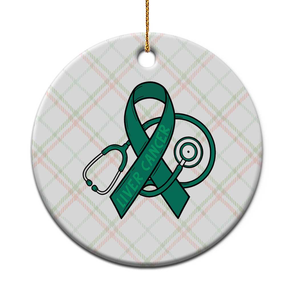 Liver Cancer Strong Nurse Warrior Ceramic Ornament Stethoscope Healthcare Support Gift
