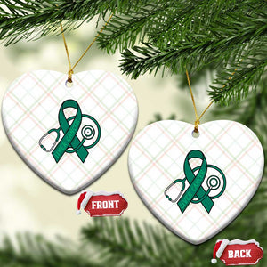 Liver Cancer Strong Nurse Warrior Ceramic Ornament Stethoscope Healthcare Support Gift