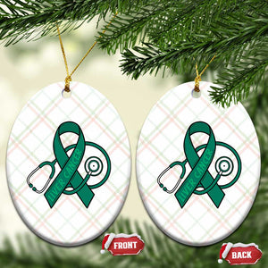 Liver Cancer Strong Nurse Warrior Ceramic Ornament Stethoscope Healthcare Support Gift