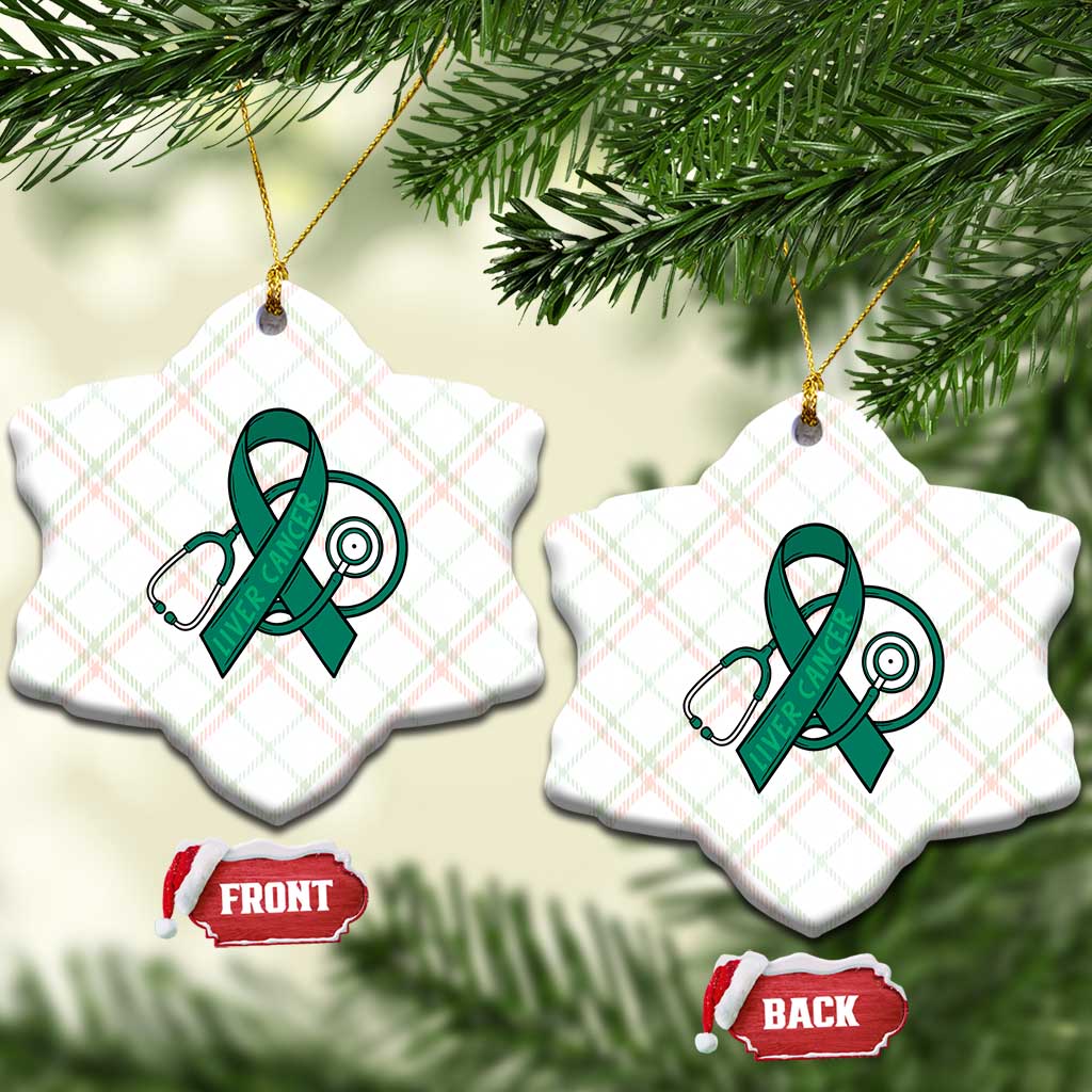 Liver Cancer Strong Nurse Warrior Ceramic Ornament Stethoscope Healthcare Support Gift