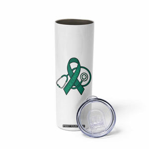 Liver Cancer Strong Nurse Warrior Skinny Tumbler Stethoscope Healthcare Support Gift