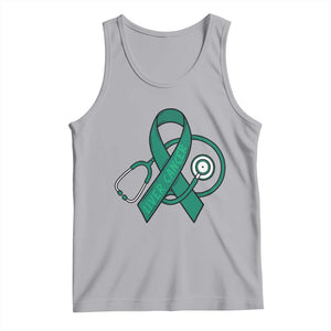Liver Cancer Strong Nurse Warrior Tank Top Stethoscope Healthcare Support Gift
