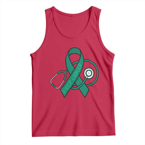 Liver Cancer Strong Nurse Warrior Tank Top Stethoscope Healthcare Support Gift