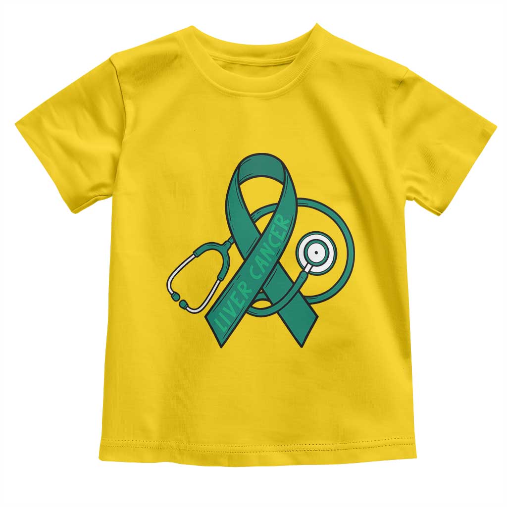Liver Cancer Strong Nurse Warrior Toddler T Shirt Stethoscope Healthcare Support Gift