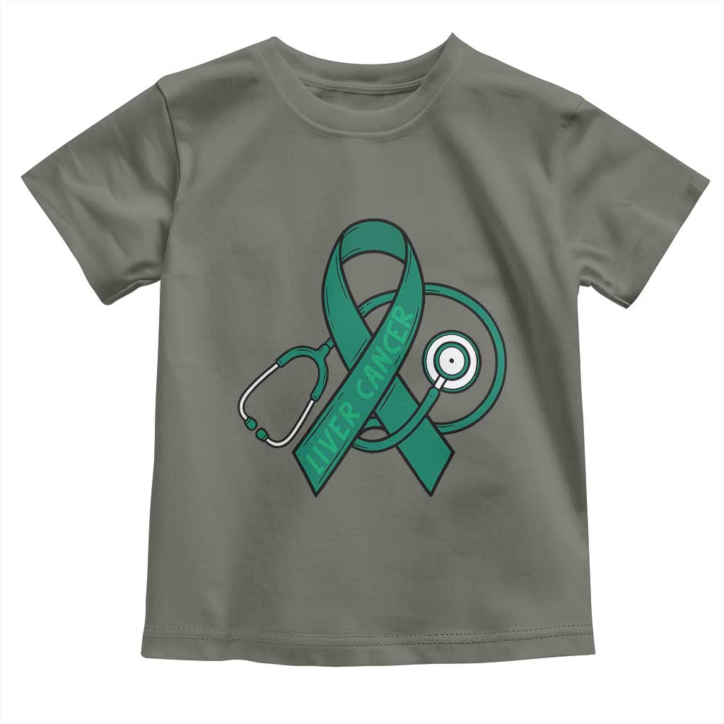 Liver Cancer Strong Nurse Warrior Toddler T Shirt Stethoscope Healthcare Support Gift