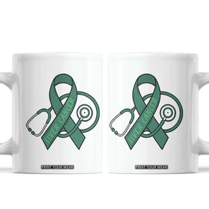 Liver Cancer Strong Nurse Warrior Coffee Mug Stethoscope Healthcare Support Gift