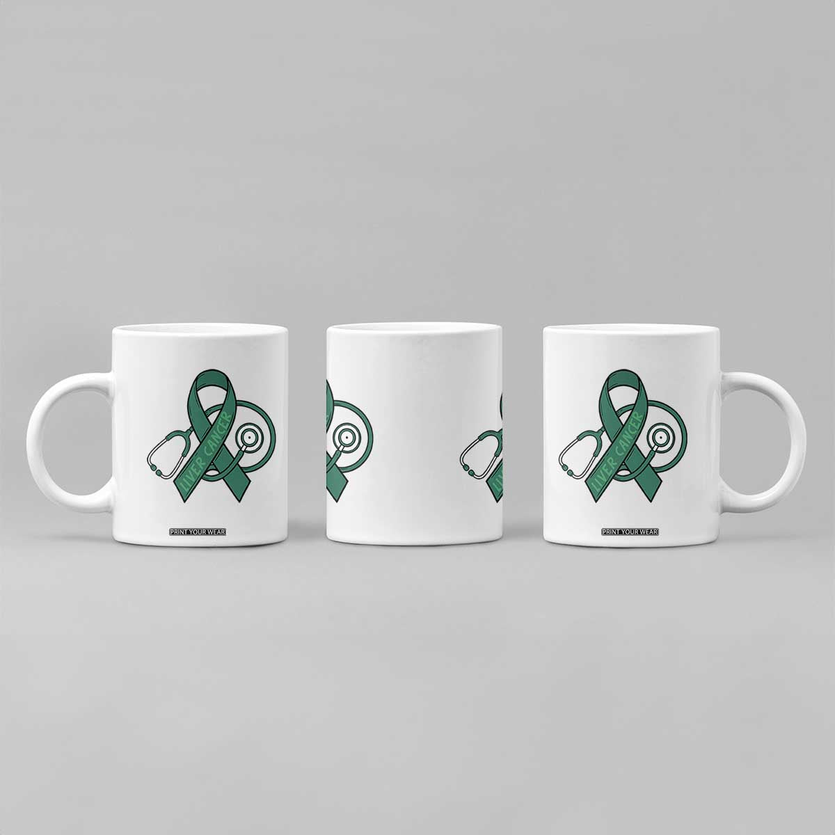 Liver Cancer Strong Nurse Warrior Coffee Mug Stethoscope Healthcare Support Gift