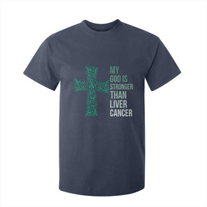 My God Is Stronger Than Liver Cancer T Shirt For Kid Faith Hope Support Gift