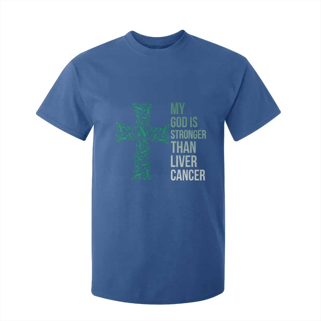 My God Is Stronger Than Liver Cancer T Shirt For Kid Faith Hope Support Gift
