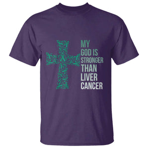 My God Is Stronger Than Liver Cancer T Shirt Faith Hope Support Gift