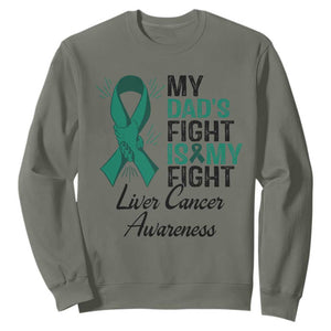 Liver Cancer Support Warrior Gift Sweatshirt My Dad Fight My Fight