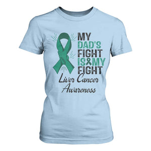 Liver Cancer Support Warrior Gift T Shirt For Women My Dad Fight My Fight
