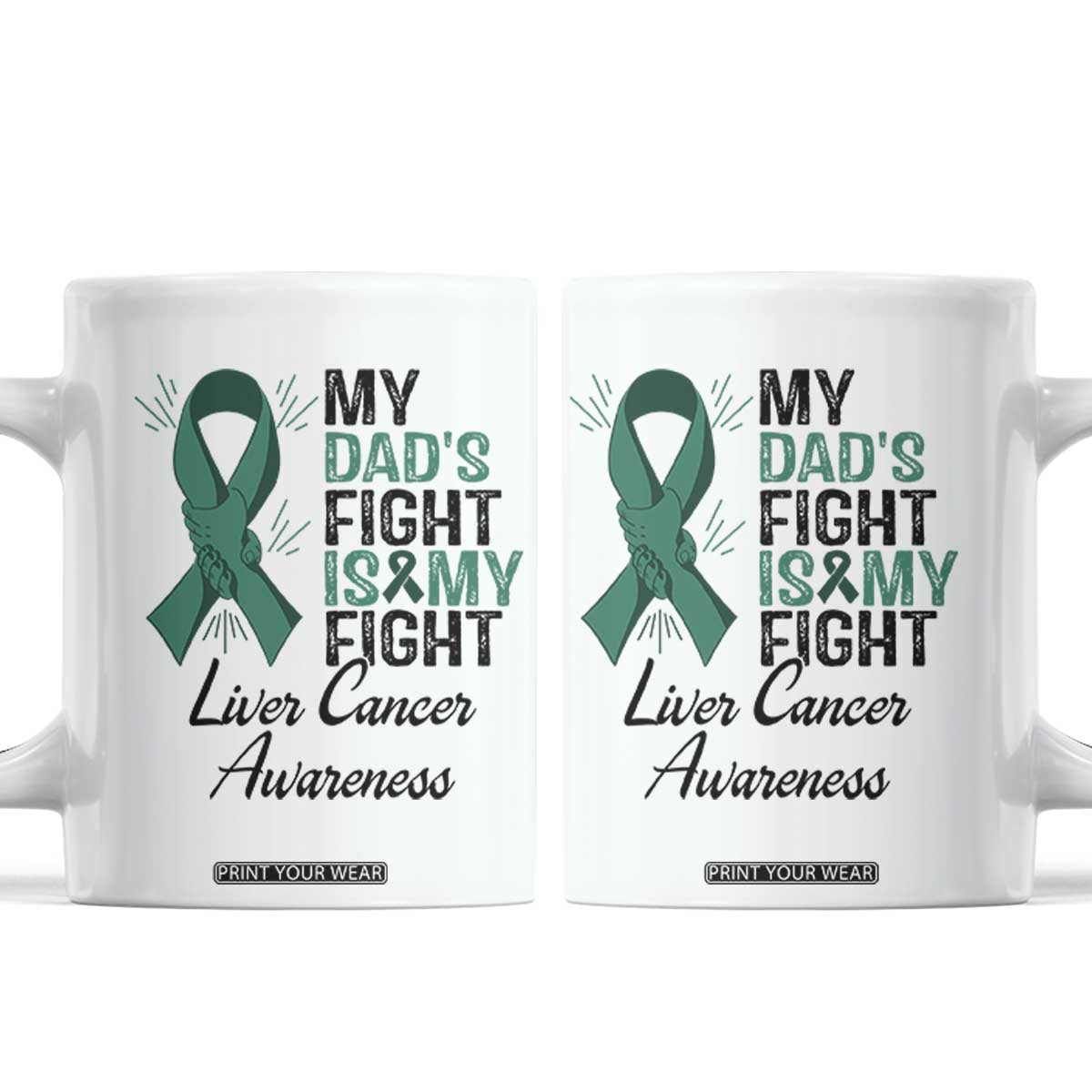 Liver Cancer Support Warrior Gift Coffee Mug My Dad Fight My Fight
