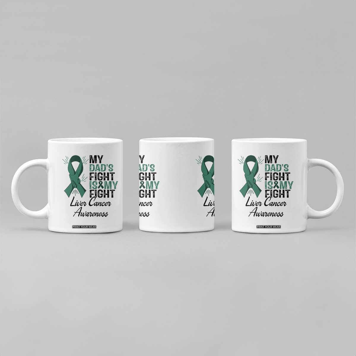 Liver Cancer Support Warrior Gift Coffee Mug My Dad Fight My Fight