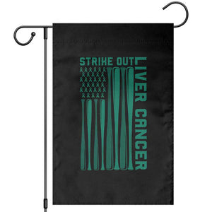 Strike Out Liver Cancer Baseball Garden Flag American Flag Support Gift
