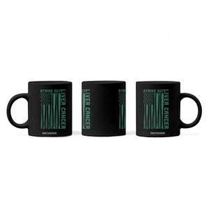 Strike Out Liver Cancer Baseball Coffee Mug American Flag Support Gift